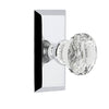 Fifth Avenue Short Plate with Brilliant Crystal Knob in Bright Chrome