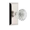 Fifth Avenue Short Plate with Brilliant Crystal Knob in Polished Nickel