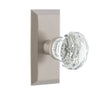 Fifth Avenue Short Plate with Brilliant Crystal Knob in Satin Nickel