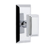 Fifth Avenue Short Plate with Carré Knob in Bright Chrome