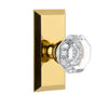 Fifth Avenue Short Plate with Chambord Crystal Knob in Lifetime Brass