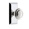 Fifth Avenue Short Plate with Circulaire Knob in Bright Chrome