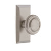 Fifth Avenue Short Plate with Circulaire Knob in Satin Nickel