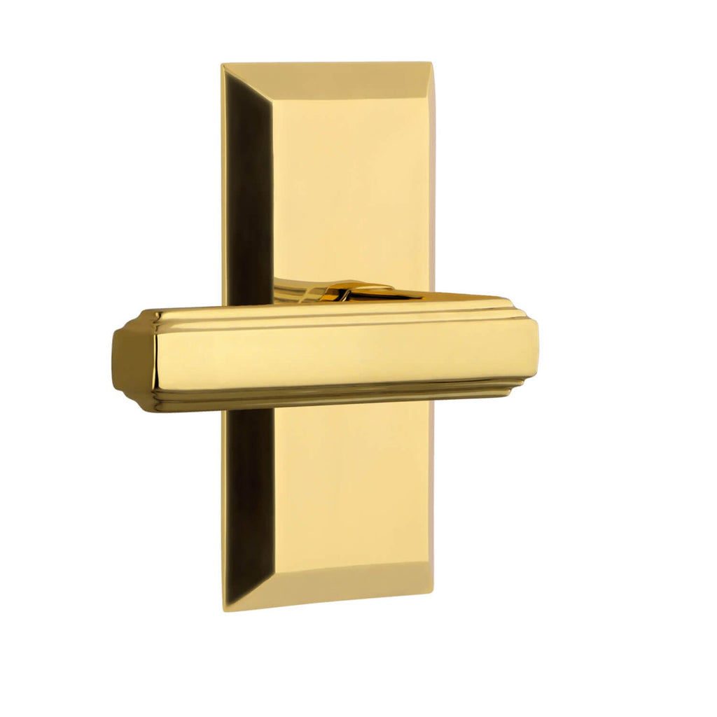 Fifth Avenue Short Plate with Carré Lever in Lifetime Brass