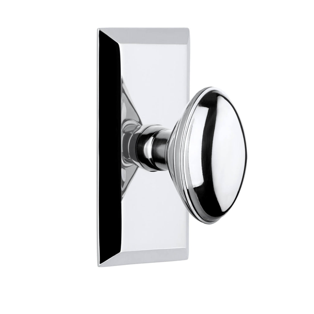 Fifth Avenue Short Plate with Eden Prairie Knob in Bright Chrome