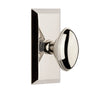 Fifth Avenue Short Plate with Eden Prairie Knob in Polished Nickel