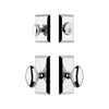 Fifth Avenue Short Plate Entry Set with Eden Prairie Knob in Bright Chrome