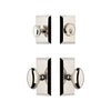 Fifth Avenue Short Plate Entry Set with Eden Prairie Knob in Polished Nickel