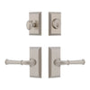 Fifth Avenue Short Plate Entry Set with Georgetown Lever in Satin Nickel