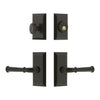 Fifth Avenue Short Plate Entry Set with Georgetown Lever in Timeless Bronze