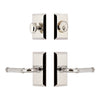 Fifth Avenue Short Plate Entry Set with Soleil Lever in Polished Nickel