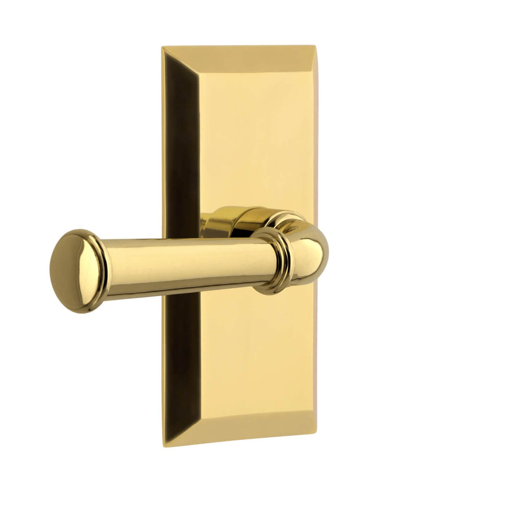 Fifth Avenue Short Plate with Georgetown Lever in Lifetime Brass