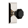 Fifth Avenue Short Plate with Lyon Knob in Polished Nickel