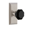 Fifth Avenue Short Plate with Lyon Knob in Satin Nickel