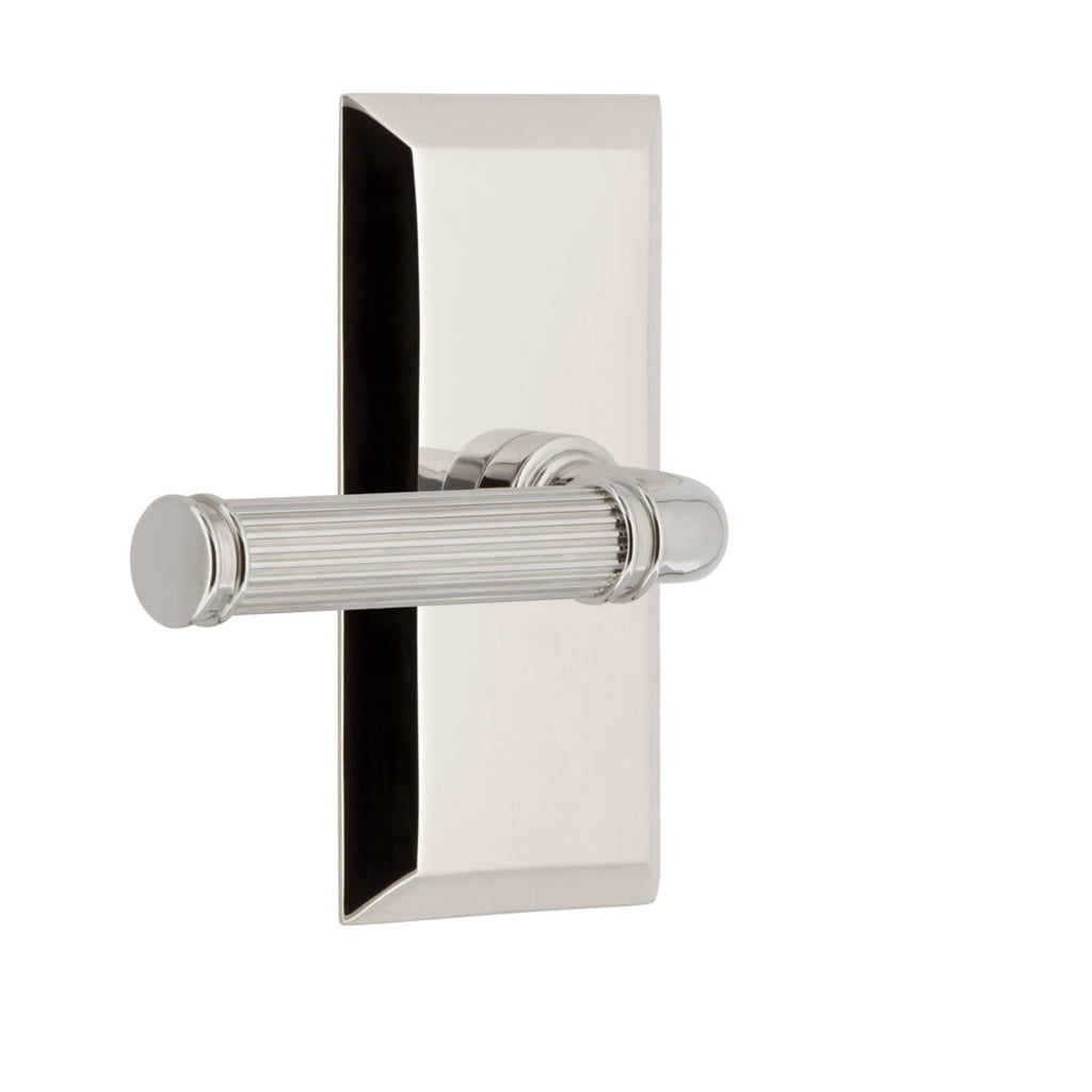 Fifth Avenue Short Plate with Soleil Lever in Polished Nickel