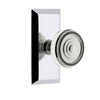 Fifth Avenue Short Plate with Soleil Knob in Bright Chrome