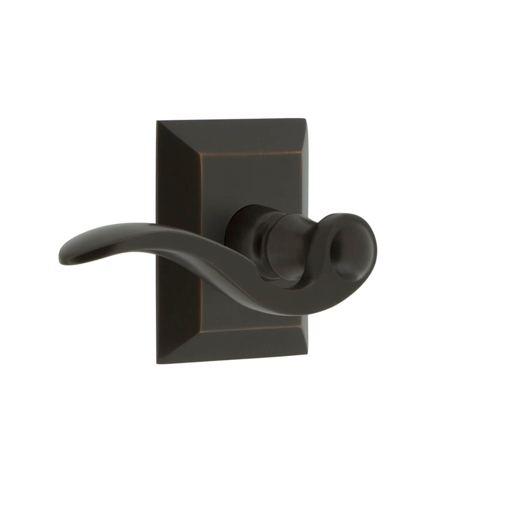 Fifth Avenue Square Rosette with Bellagio Lever in Timeless Bronze