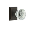 Fifth Avenue Square Rosette with Brilliant Crystal Knob in Timeless Bronze