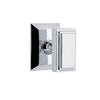 Fifth Avenue Square Rosette with Carré Knob in Bright Chrome