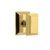 Fifth Avenue Square Rosette with Carré Knob in Lifetime Brass