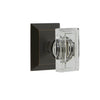 Fifth Avenue Square Rosette with Carré Crystal Knob in Timeless Bronze