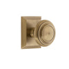 Fifth Avenue Square Rosette with Circulaire Knob in Vintage Brass