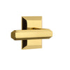 Fifth Avenue Square Rosette with Carré Lever in Lifetime Brass