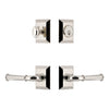 Fifth Avenue Square Rosette Entry Set with Georgetown Lever in Polished Nickel