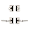 Fifth Avenue Square Rosette Entry Set with Soleil Lever in Polished Nickel