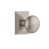 Fifth Avenue Square Rosette with Fifth Avenue Knob in Satin Nickel