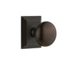 Fifth Avenue Square Rosette with Fifth Avenue Knob in Timeless Bronze