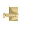 Fifth Avenue Square Rosette with Georgetown Lever in Satin Brass