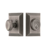 Fifth Avenue Square Rosette Single Cylinder in Antique Pewter