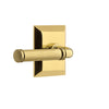 Fifth Avenue Square Rosette with Soleil Lever in Lifetime Brass