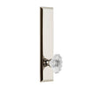 Fifth Avenue Tall Plate with Biarritz Crystal Knob in Polished Nickel
