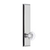 Fifth Avenue Tall Plate with Bordeaux Crystal Knob in Bright Chrome