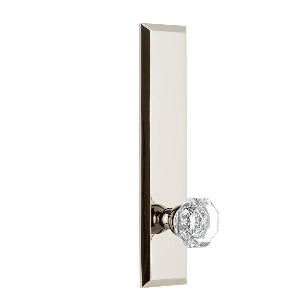 Fifth Avenue Tall Plate with Chambord Crystal Knob in Polished Nickel