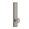 Fifth Avenue Tall Plate with Circulaire Knob in Satin Nickel