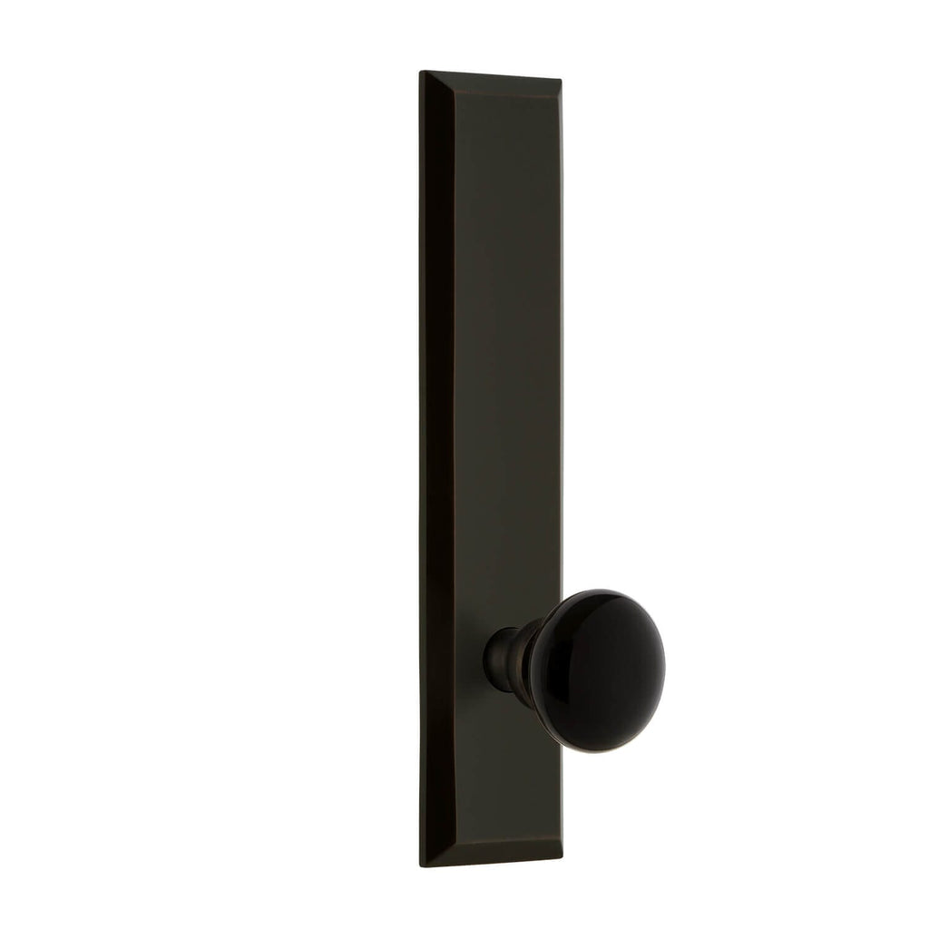 Fifth Avenue Tall Plate with Coventry Knob in Timeless Bronze