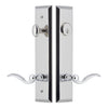 Fifth Avenue Tall Plate Complete Entry Set with Bellagio Lever in Bright Chrome