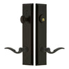 Fifth Avenue Tall Plate Entry Set with Bellagio Lever in Timeless Bronze