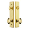 Fifth Avenue Tall Plate Entry Set with Eden Prairie Knob in Lifetime Brass