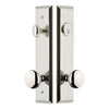 Fifth Avenue Tall Plate Entry Set with Fifth Avenue Knob in Polished Nickel