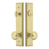 Fifth Avenue Tall Plate Complete Entry Set with Fifth Avenue Knob in Satin Brass