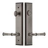 Fifth Avenue Tall Plate Entry Set with Georgetown Lever in Antique Pewter