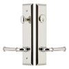 Fifth Avenue Tall Plate Entry Set with Georgetown Lever in Polished Nickel