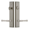 Fifth Avenue Tall Plate Entry Set with Georgetown Lever in Satin Nickel