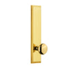 Fifth Avenue Tall Plate with Fifth Avenue Knob in Polished Brass