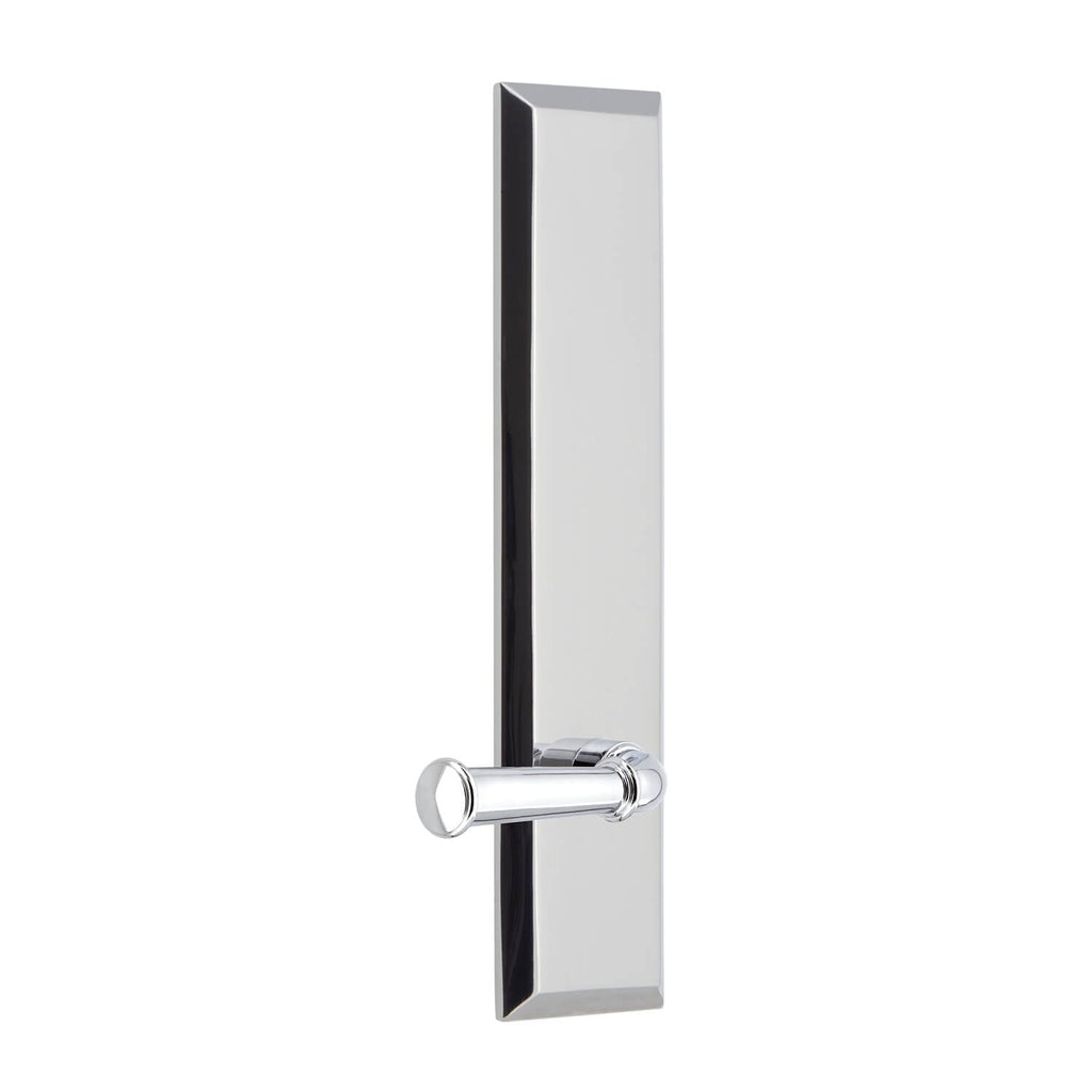 Fifth Avenue Tall Plate with Georgetown Lever in Bright Chrome