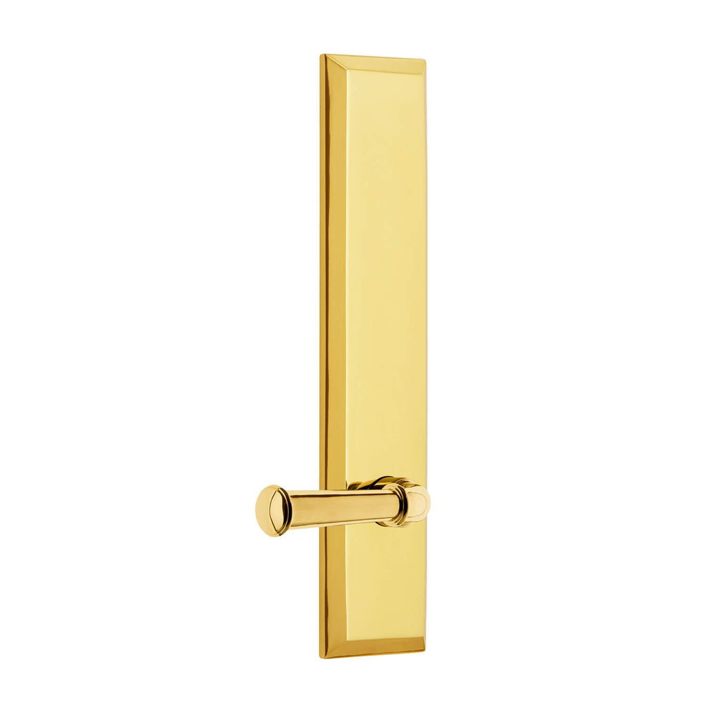 Fifth Avenue Tall Plate with Georgetown Lever in Lifetime Brass